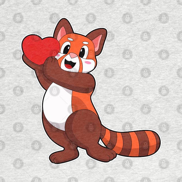 Red panda at Love with Heart by Markus Schnabel